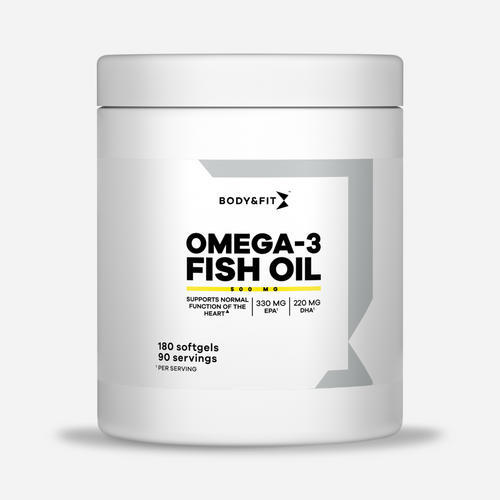 Omega 3 Fish Oil 500mg - 180 pièces (3 mois)