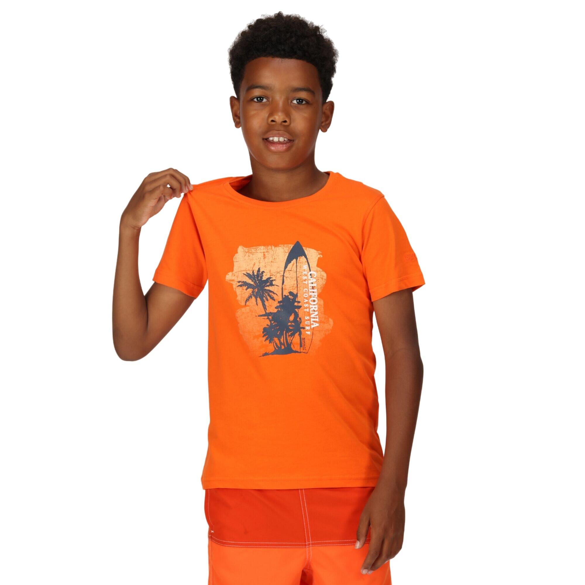 Childrens/Kids Bosley VI Surfboard TShirt (Blaze Orange) 3/5