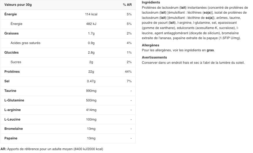 Proteína Whey - 100% Suero De Leche Profesional (500 G) - Vainilla 2/3