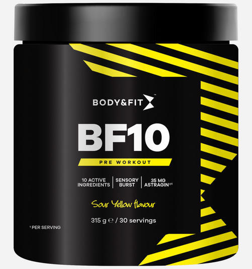 BODY&FIT BF10 - Pre-workout - Sour Yellow - 315 gram