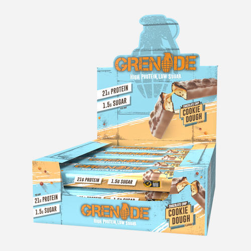 Grenade Protein Bar (12x60g) Chocolate Chip Cookie Dough - Batony