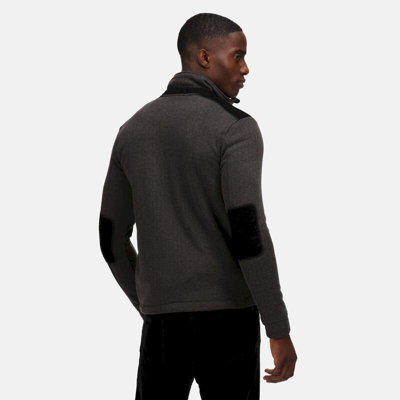 Heren Holbeck Half Zip Fleece Top (Zwart)