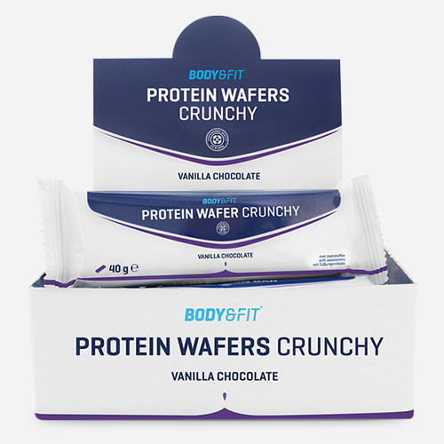 BODY&FIT Crunchy Eiwitwafels - Vanilla Chocolate - 480 gram (12 wafels)