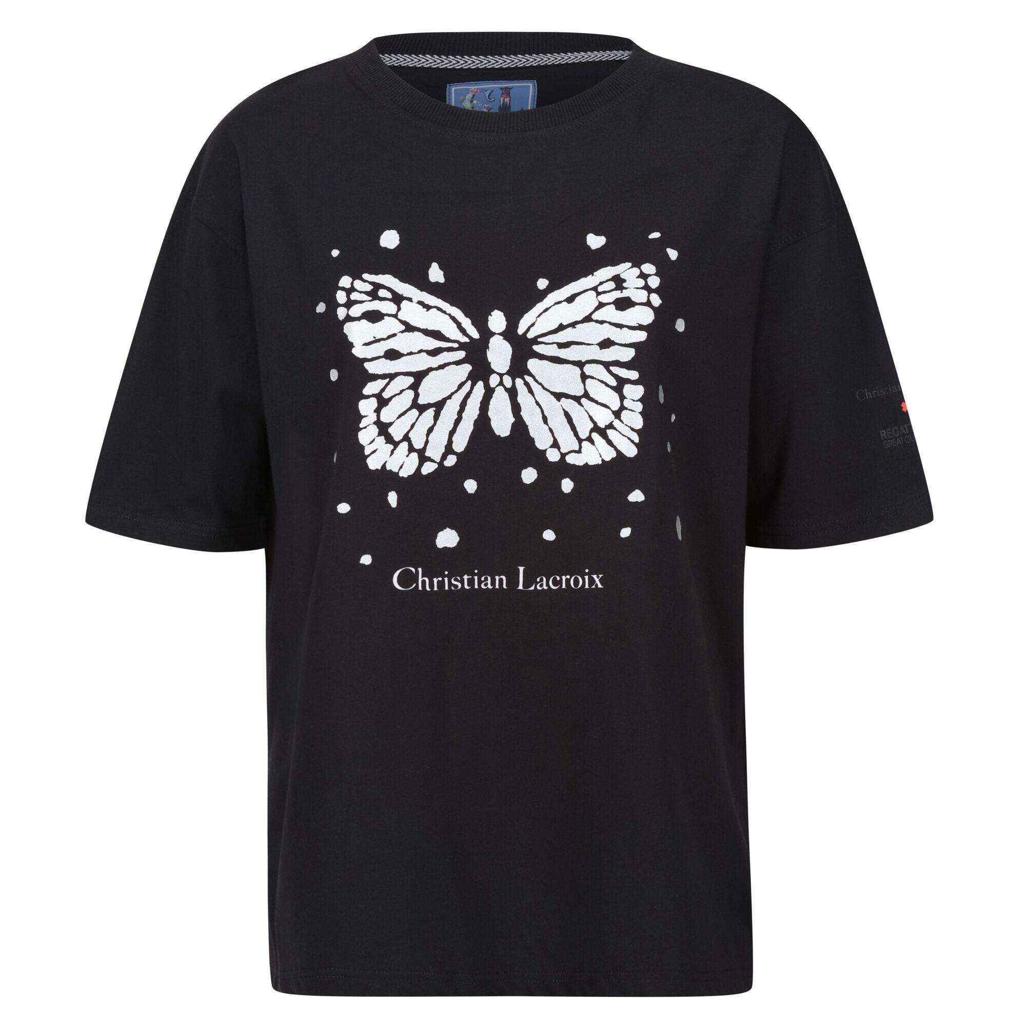 REGATTA Womens/Ladies Christian Lacroix Bellegarde Butterfly TShirt (Black)