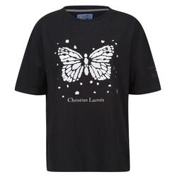 Dames Christian Lacroix Bellegarde Vlinder TShirt (Zwart)