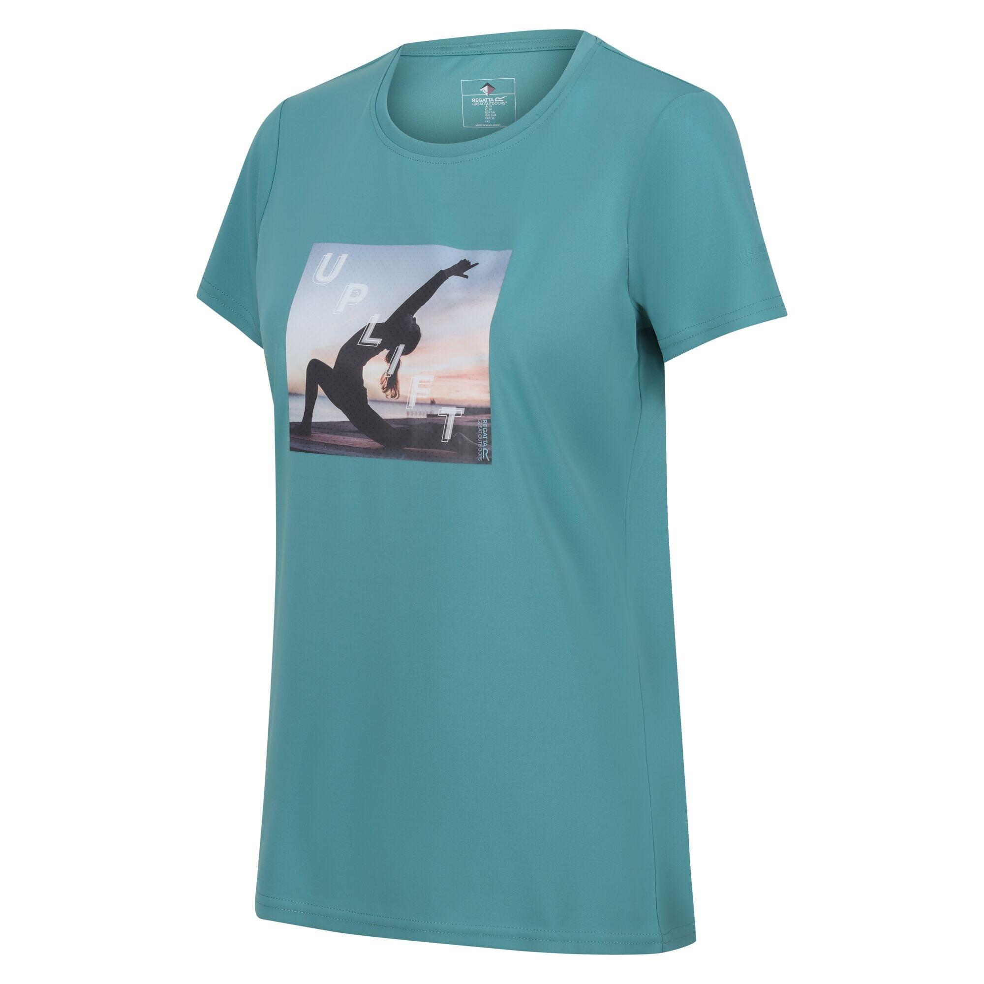 Tshirt FINGAL UPLIFT da donna (blu giada)