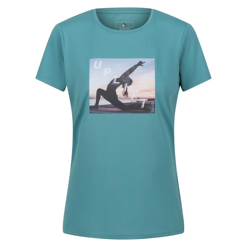 Camiseta Fingal VII Uplift Postura de Yoga para Mujer Azul Bristol