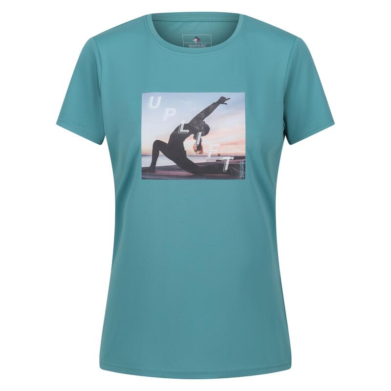 T-Shirt "Fingal VII Uplift Yoga Pose" para senhora/senhora Azul de Bristol