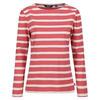 Dames Federica Stripe Tshirt met lange mouwen (Mineraal Rood/Licht Vanille)