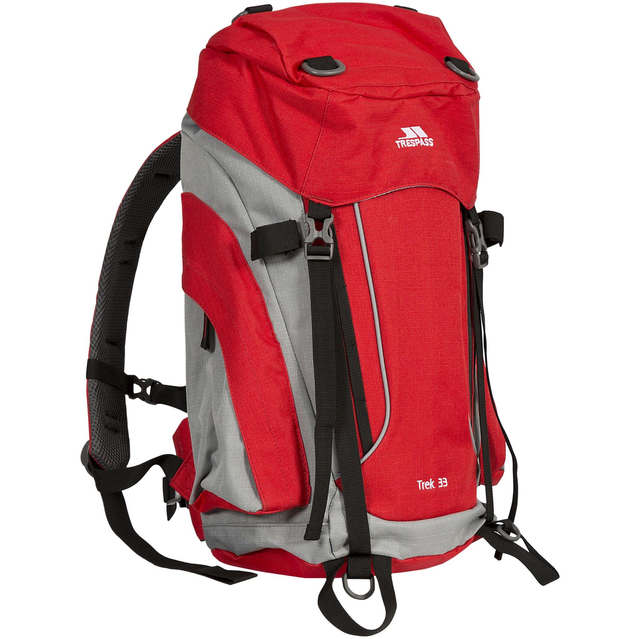 TREK hiking backpack (Red/grey)