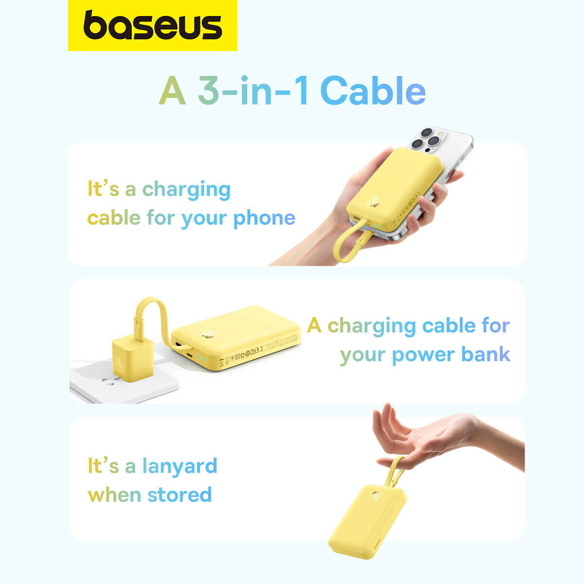 Powerbank Baseus MagSafe 10000mAh 20W 3/7