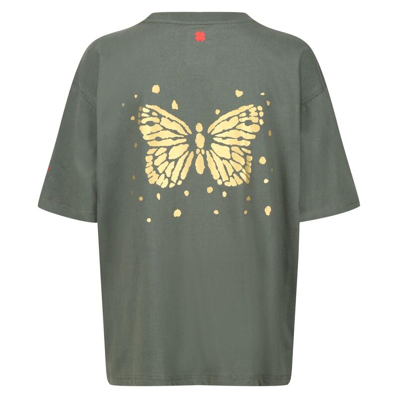 Camiseta Christian Lacroix Bellegarde Mariposa para Mujer Caqui Oscuro