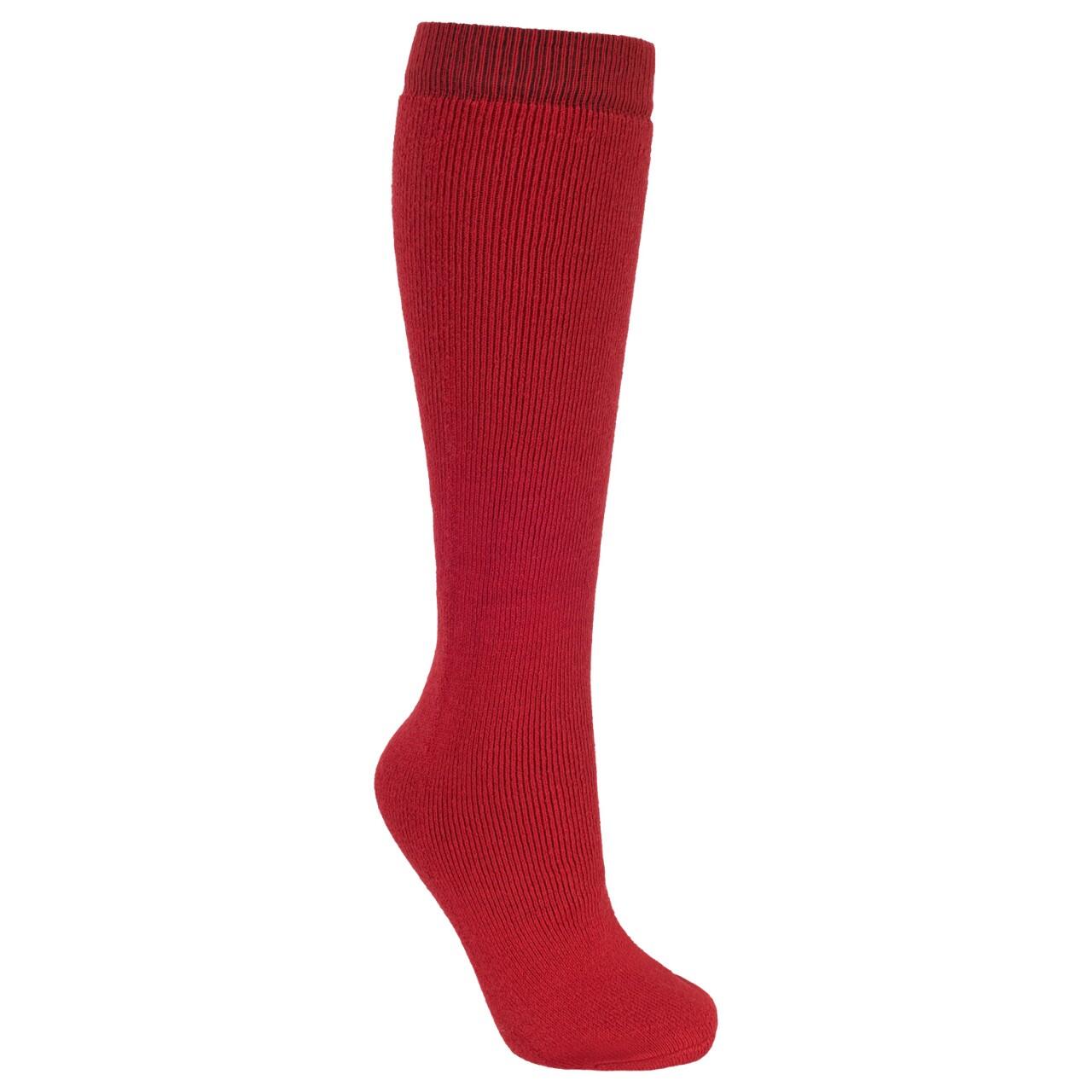 Unisex children's ski socks (Red)