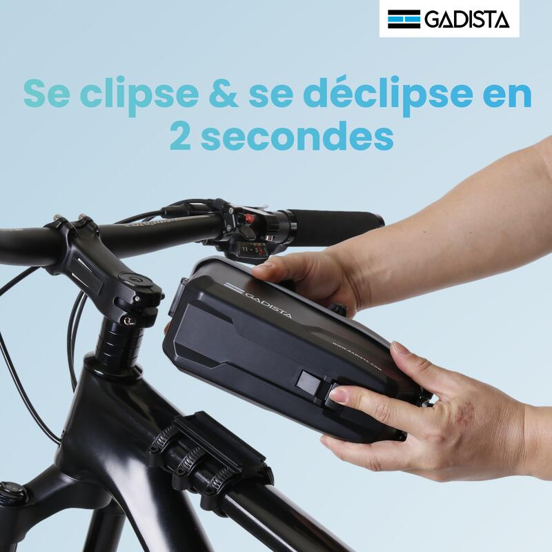 GADISTA FRANCE, support telephone velo 7 pouces avec Boîte à Gants Intégrée,360°