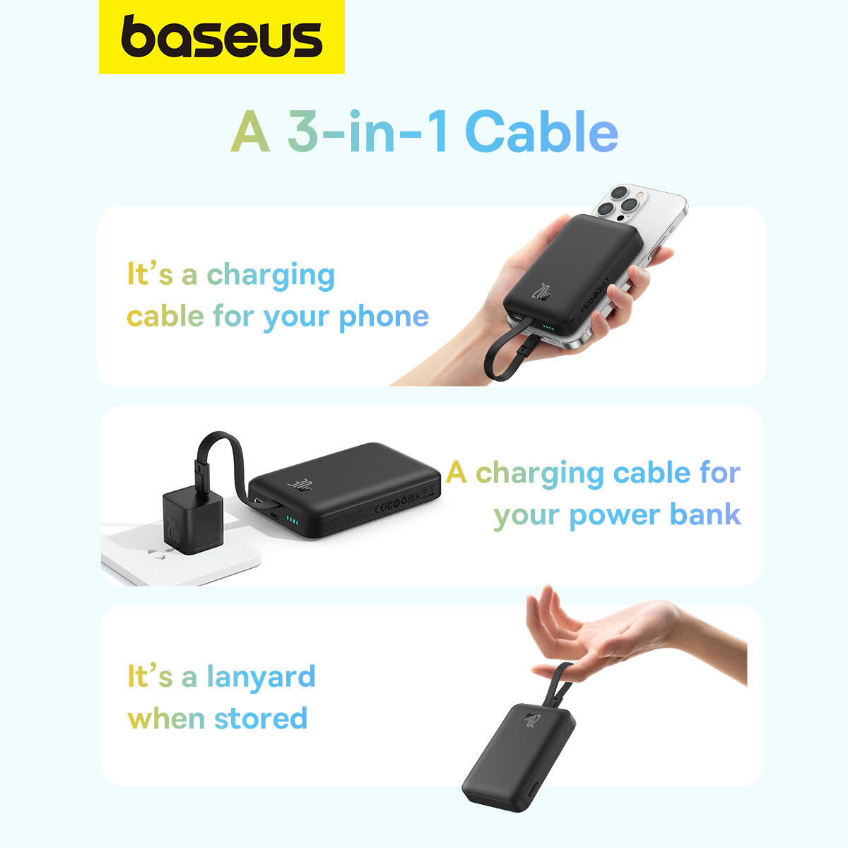 Powerbank Baseus MagSafe 10000mAh 20W 5/7