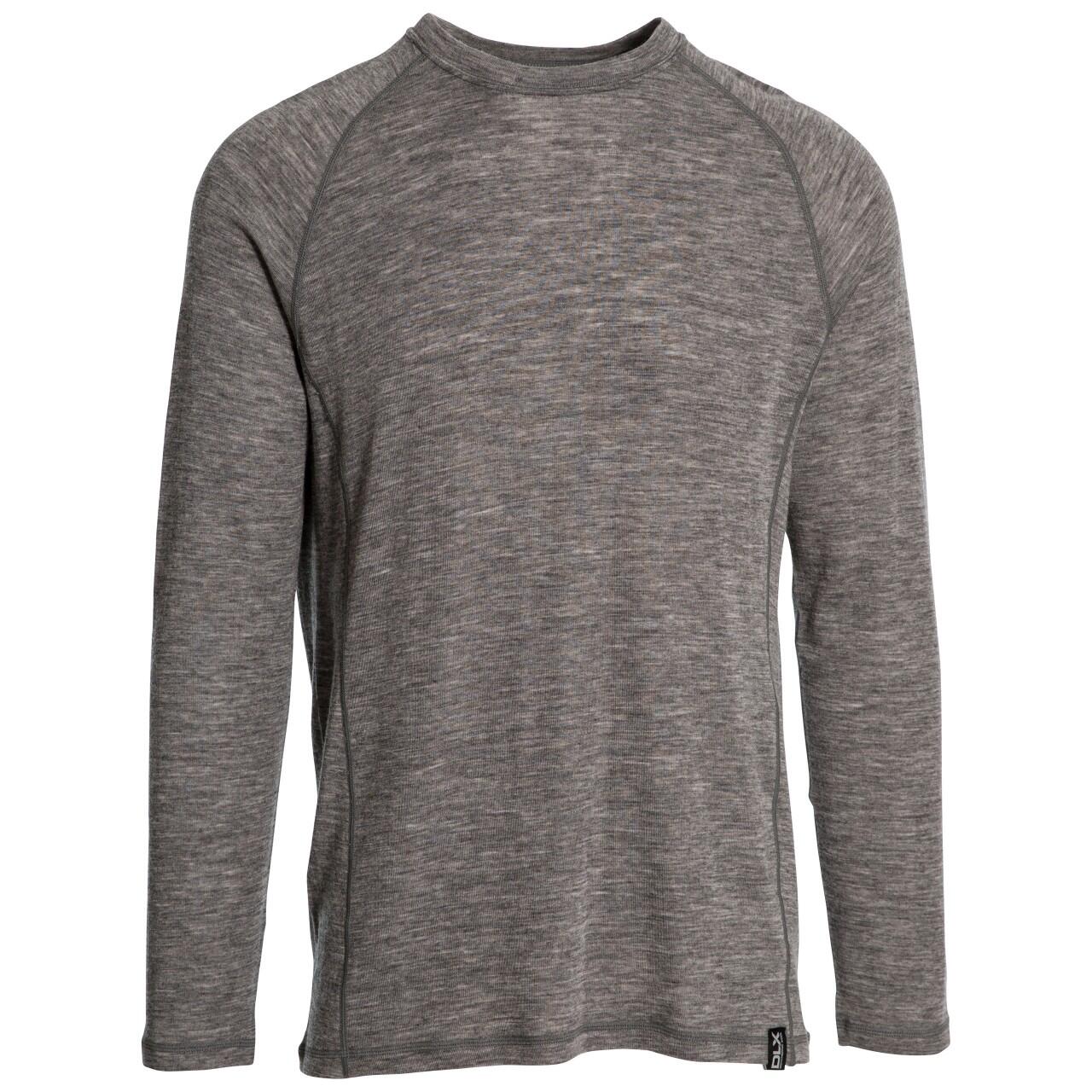 TRESPASS Mens Wexler Merino Base Layer Top (Dark Grey Marl)