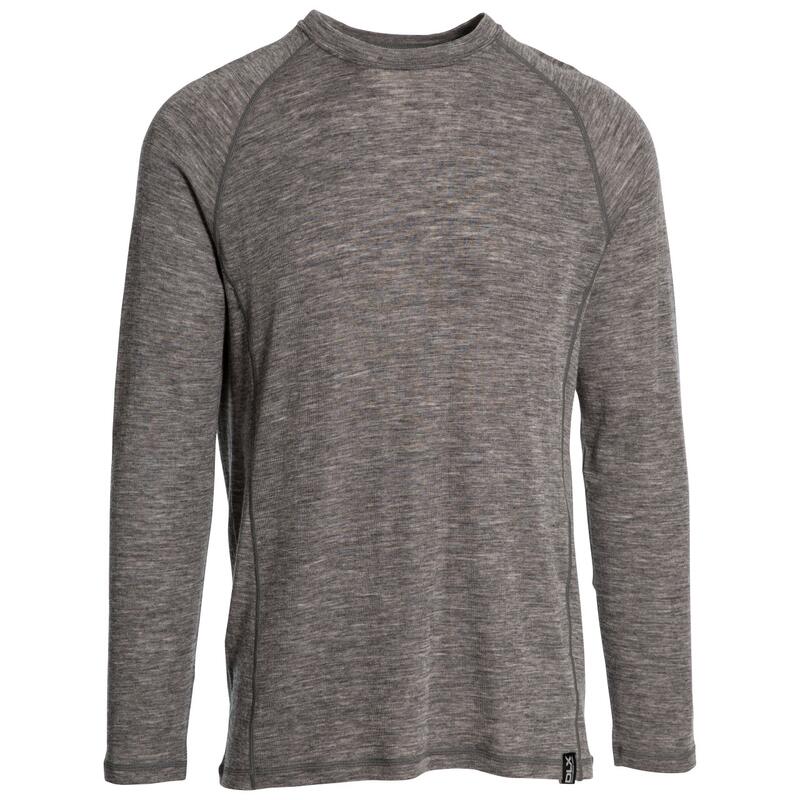 Heren Wexler Merino Base Layer Top (Donkergrijs mergel)