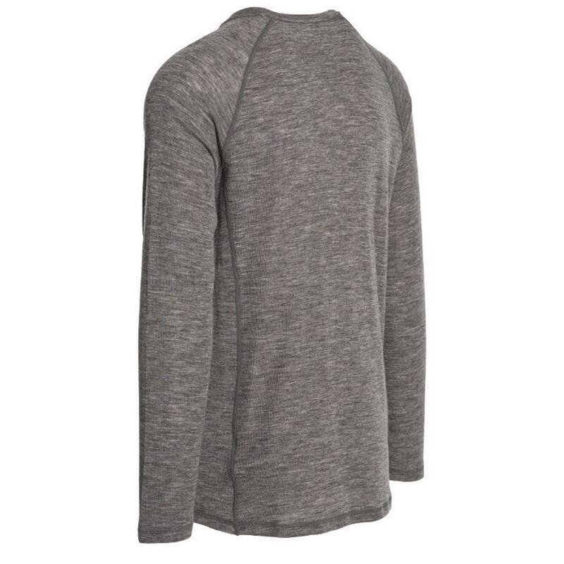 Heren Wexler Merino Base Layer Top (Donkergrijs mergel)