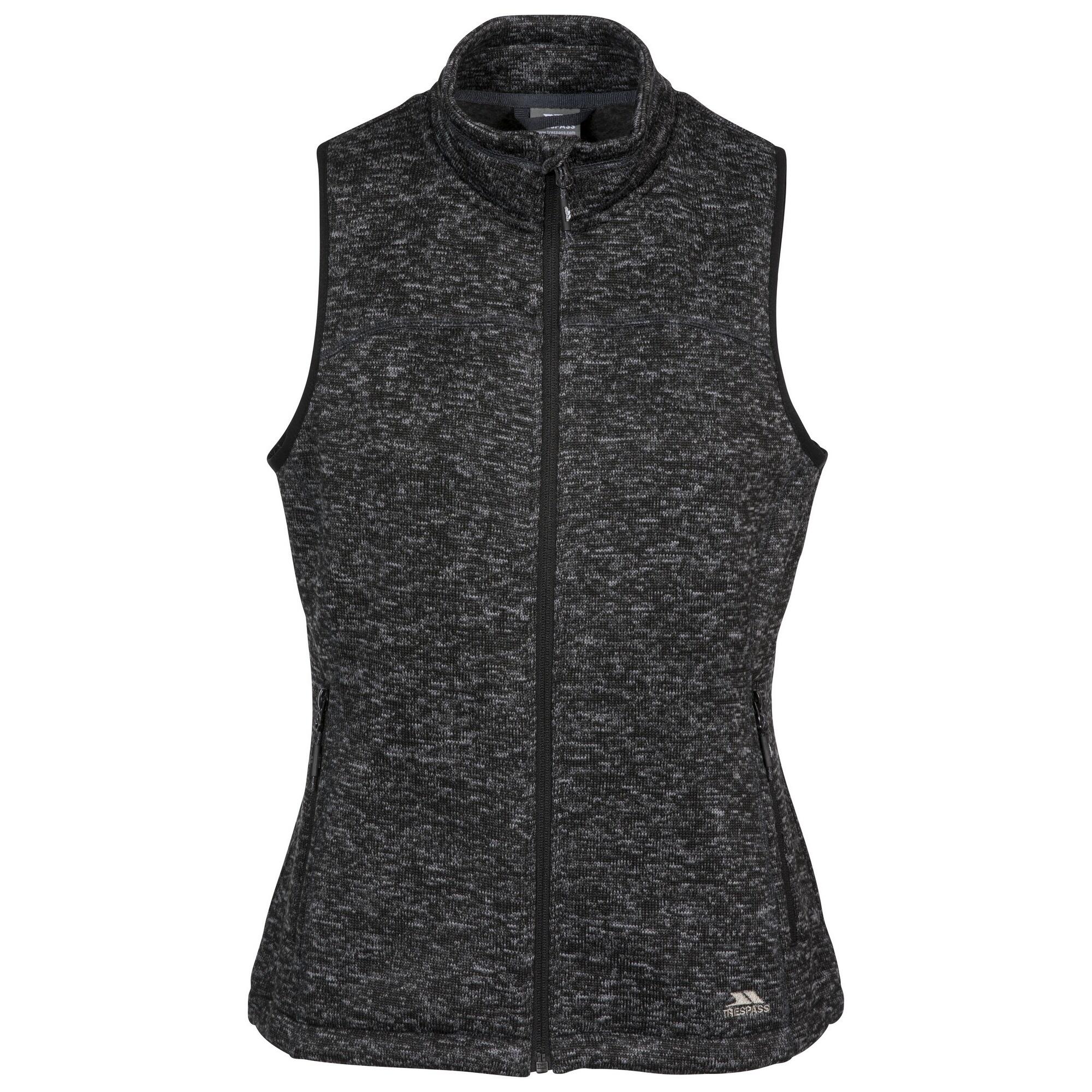 Trespass - Gilet Polaire Mildred Femme (noir) - Gilet Sans Manche - Gris|multicolore|rose - 36 Xs - Decathlon