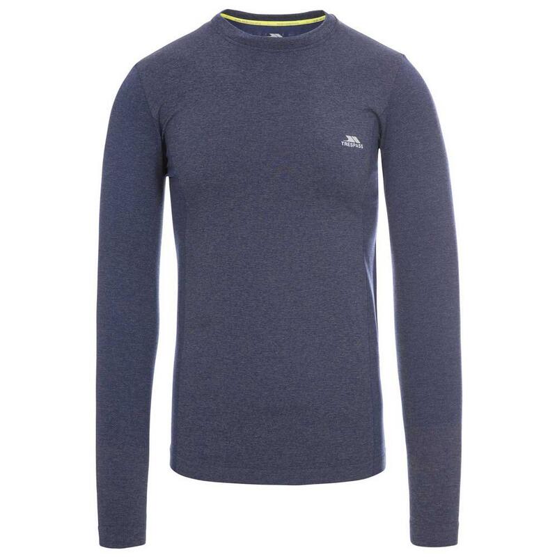 Homem Timo Long Sleeve Active Top Azul Marinho Mesclado