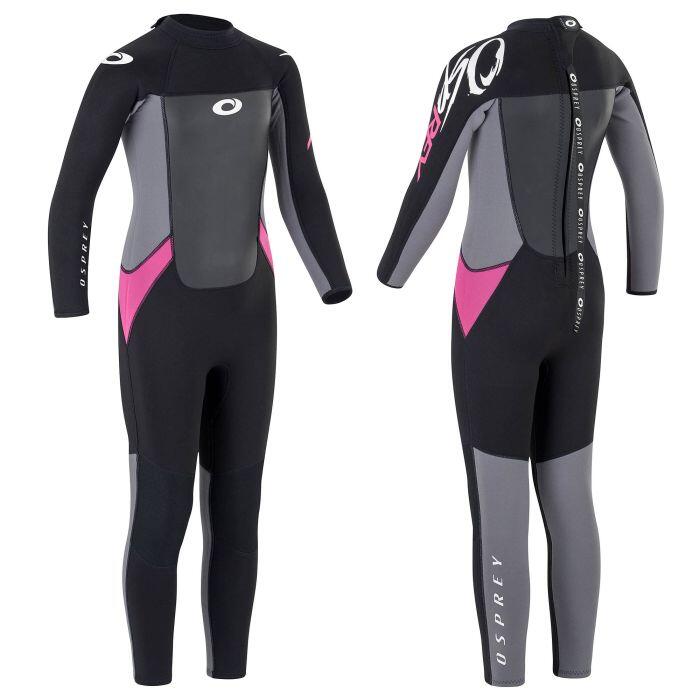 OSPREY ACTION SPORTS Osprey Kids Origin 3mm Wetsuit | Full Length Neoprene Wetsuit, Pink