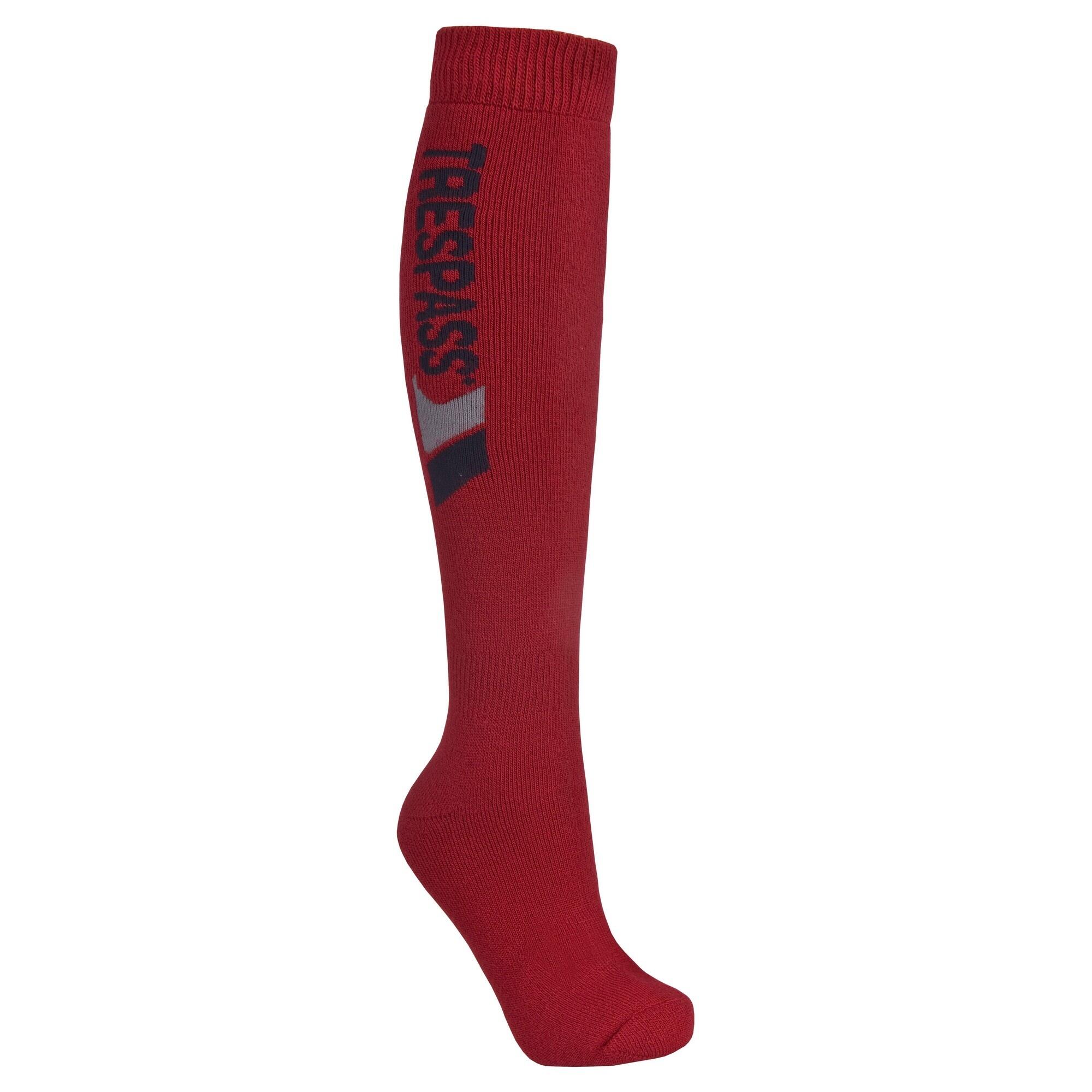 TRESPASS Tech Calze Da Sci In Misto Lana Merino Adulti/Unisex Trespass Tech Luxury Rosso