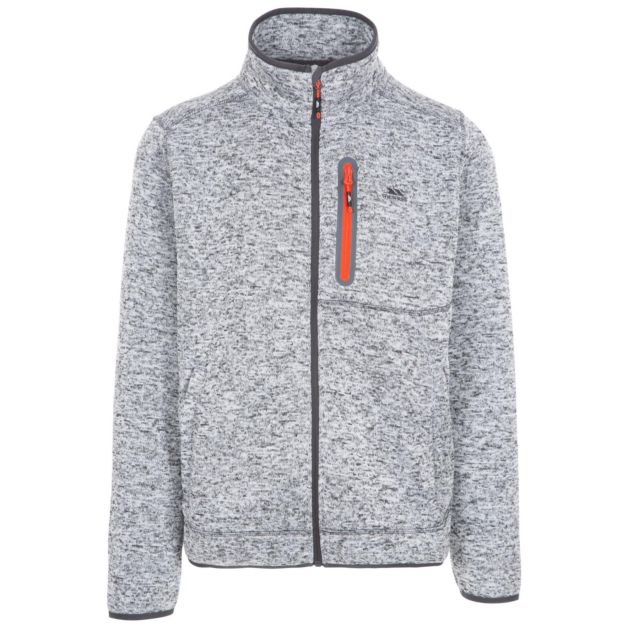 TRESPASS Mens Bingham Fleece Jacket (Grey Marl)