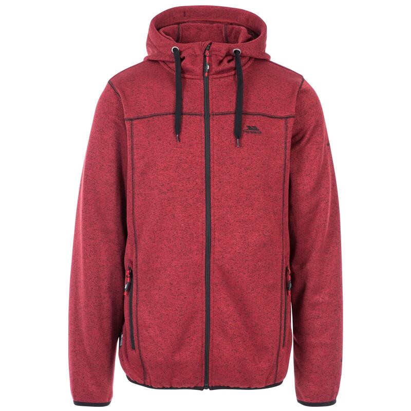 Fleecejacke Odeno Herren Weinrot meliert