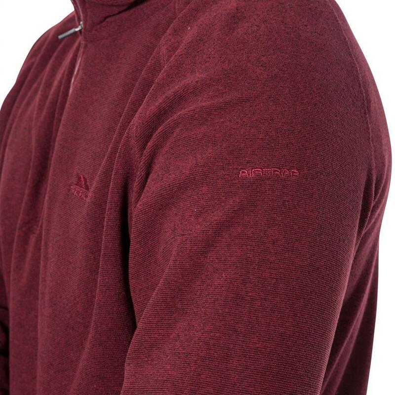 Heren Keynote Anti Pluis 1/4 Rits Fleece Vest (Bordeaux Rood)