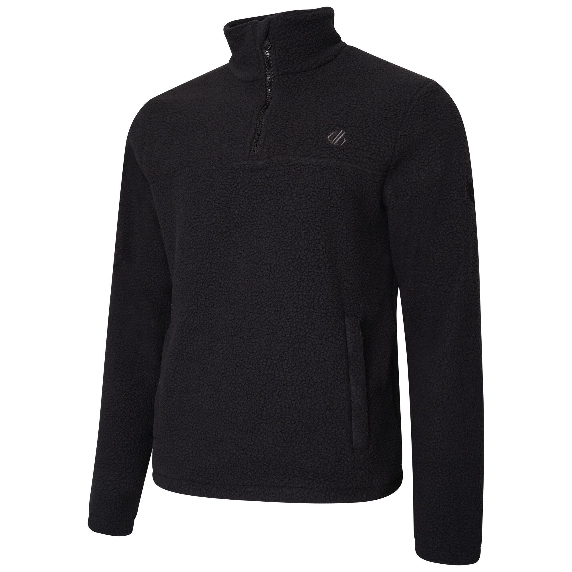 Mens On Watch Borg Fleece Top (Black) 3/4