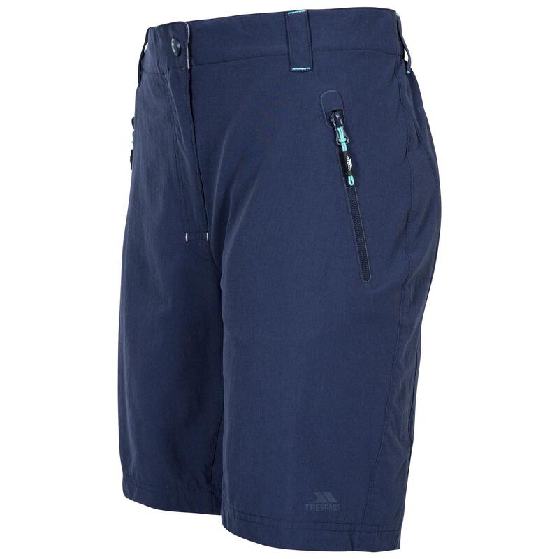 Pantalón corto para senderismo modelo Brooksy para mujer Azul marino