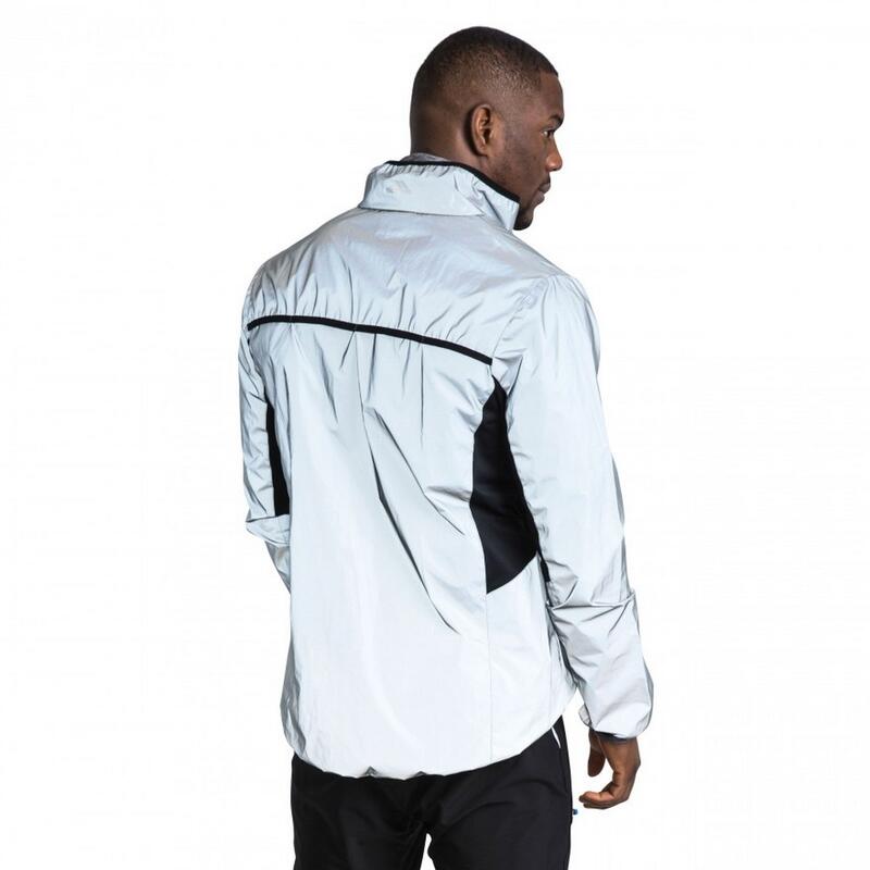 Trainingsjacke Zig reflektierend Herren Silber reflektierend