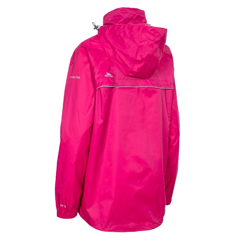 Coupevent Pliable QIKPAC Unisexe (Rose Foncé/noir)