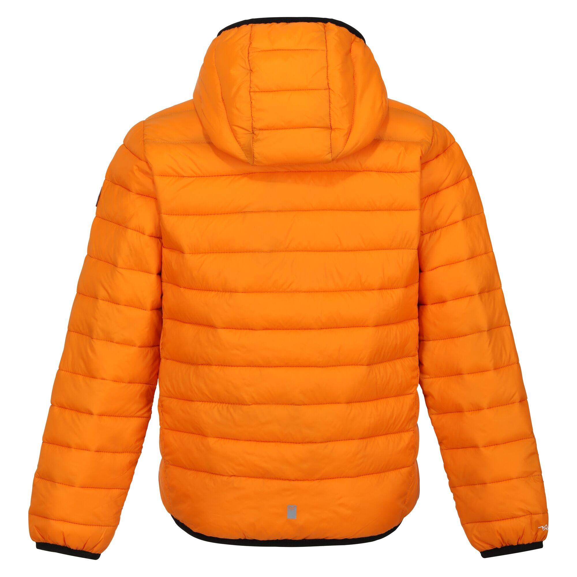 Childrens/Kids Marizion Hooded Padded Jacket (Orange Pepper/Burnt Copper) 2/5