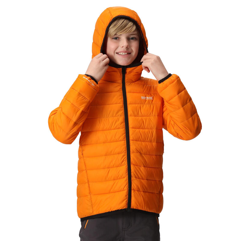 Marizion gewatteerde jas met capuchon voor kinderen/Kinderen (Oranje