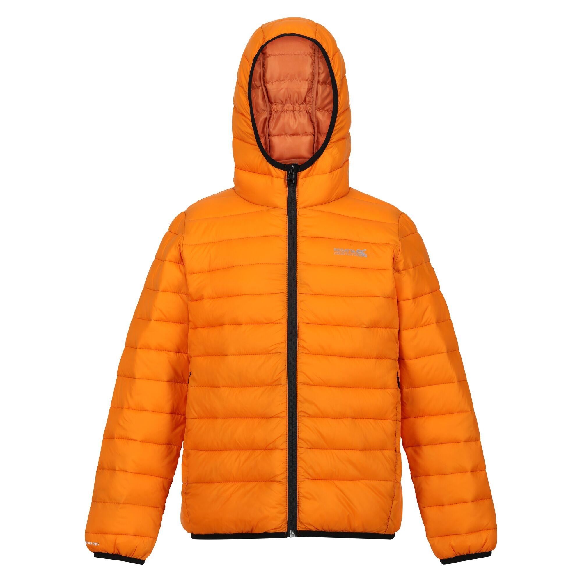 REGATTA Childrens/Kids Marizion Hooded Padded Jacket (Orange Pepper/Burnt Copper)