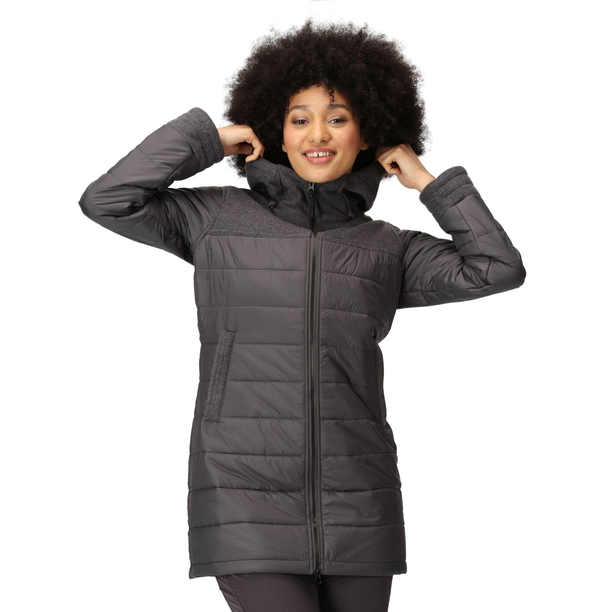 "Melanite" Steppjacke für Damen Mittelgrau 3/5