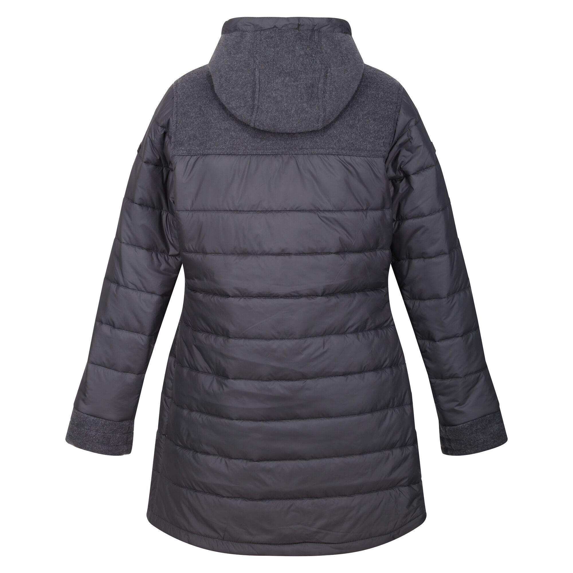 Womens/Ladies Melanite Baffled Padded Jacket (Seal Grey) 2/5