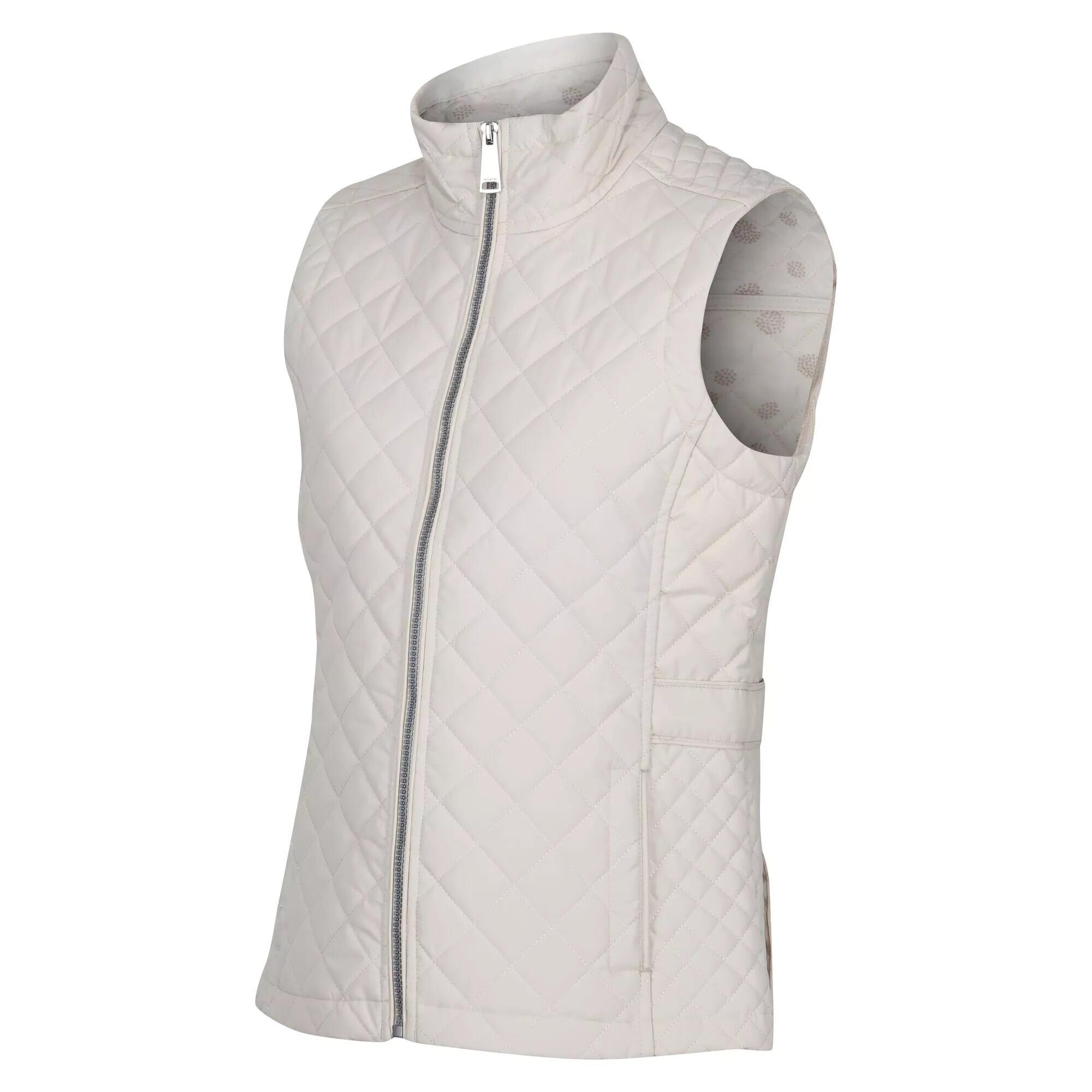 Womens/Ladies Charleigh Dotted Padded Body Warmer (Light Vanilla) 3/5