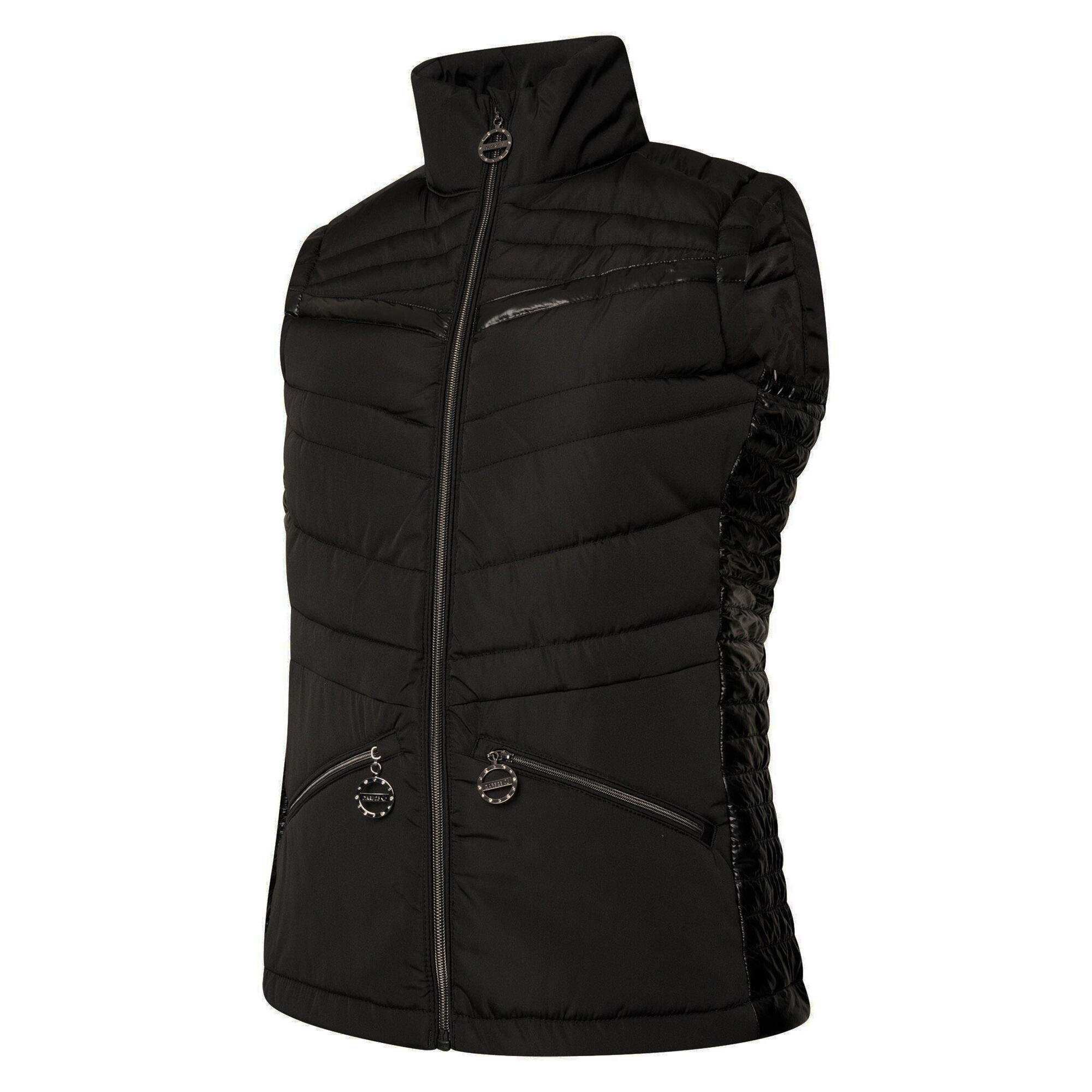 Women's BURNISH sleeveless jacket (Black)