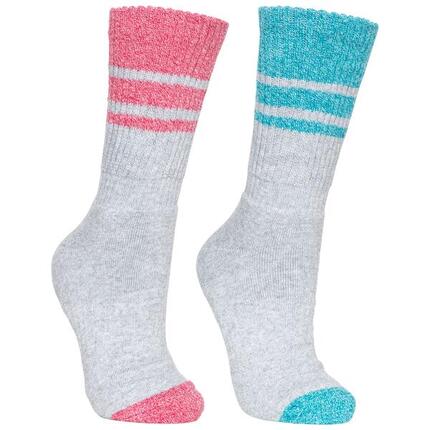 Hadley Chaussettes De Marche (2 Paires) Femme (Rose / Bleu)