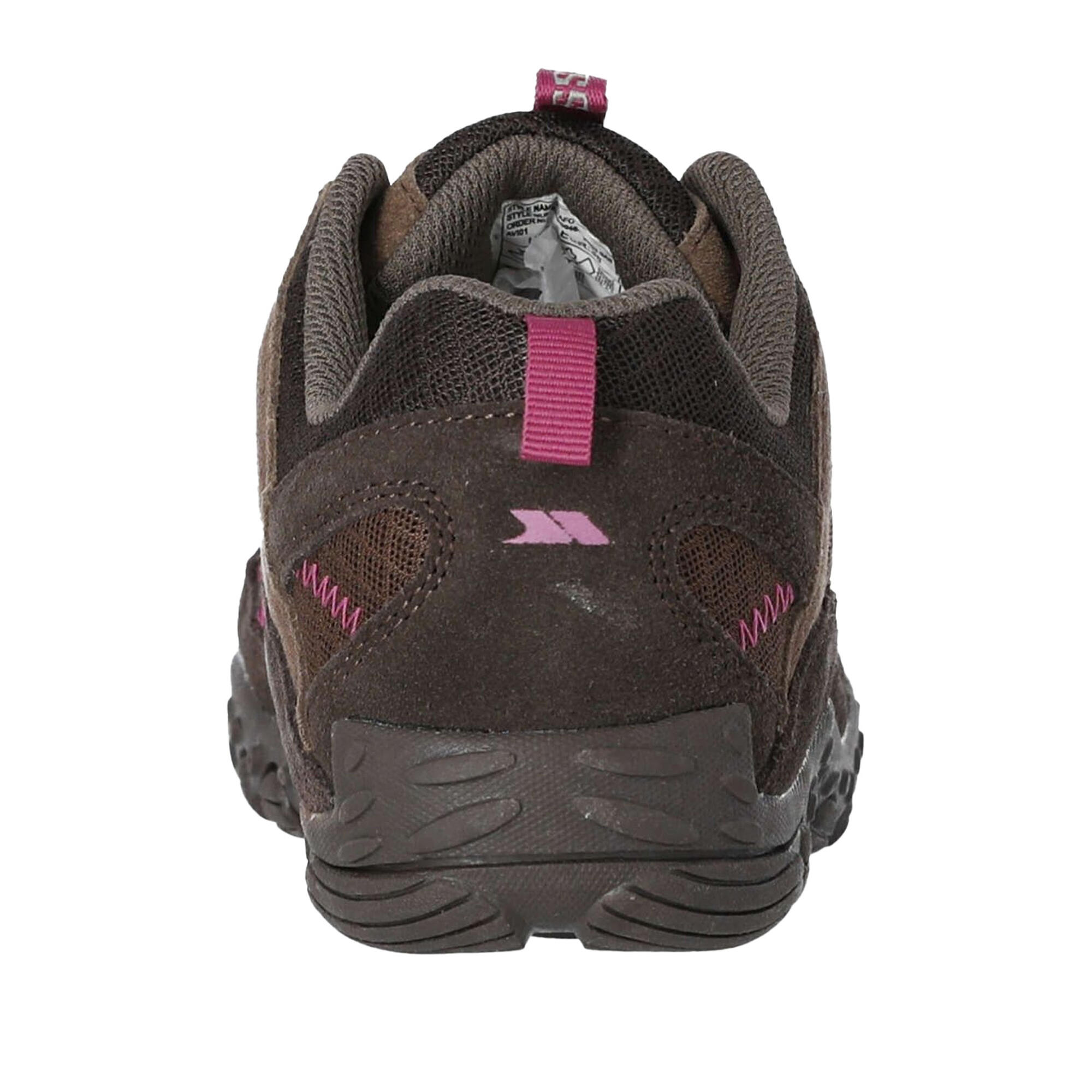 FELL women's walking shoes (Dark brown/pink)