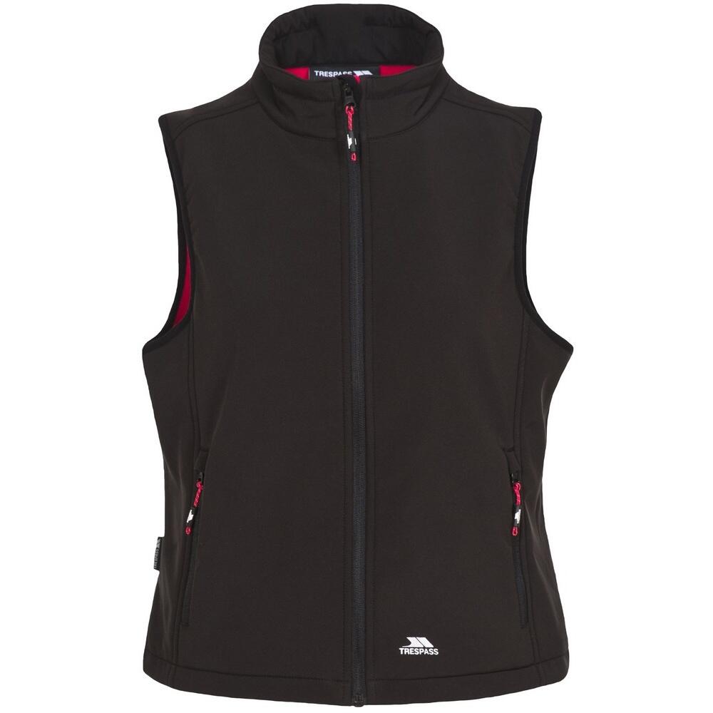TRESPASS Womens/Ladies Norma Softshell Sleeveless Gilet (Black)