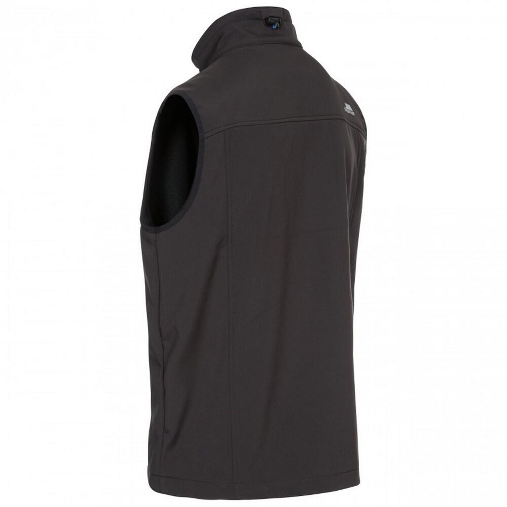 Heren Vassus Softshell Bodywarmer (Zwart) 3/7