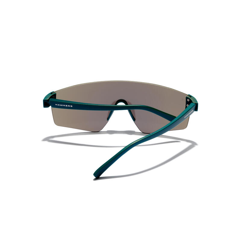 ONE RAW Lunettes De Soleil Hawkers SWAG Unisexe Monture Noire, Verre  Miroir Vert Lunettes Soleil Transparent