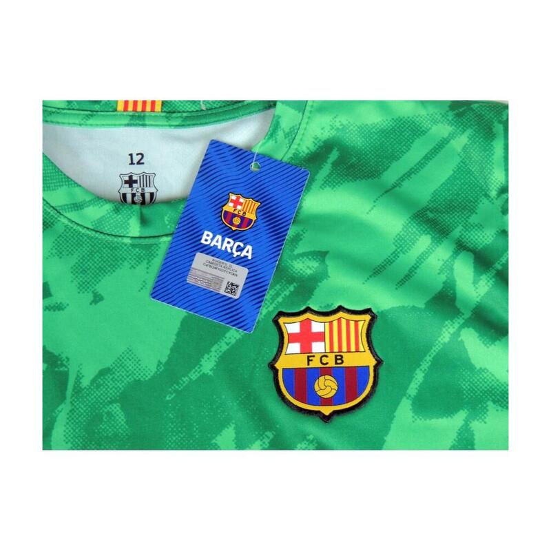 Equipación Infantil Portero Ter Stegen FC Barcelona 23-24 Réplica Oficial verde