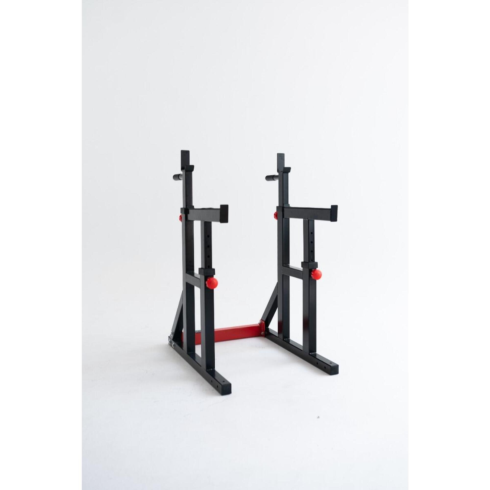 Rack de Musculação com Suporte de Fundos Ajustável Titanium Strength