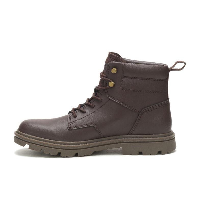 Botas Caterpillar Practitioner Mid homem marrom escuro de couro