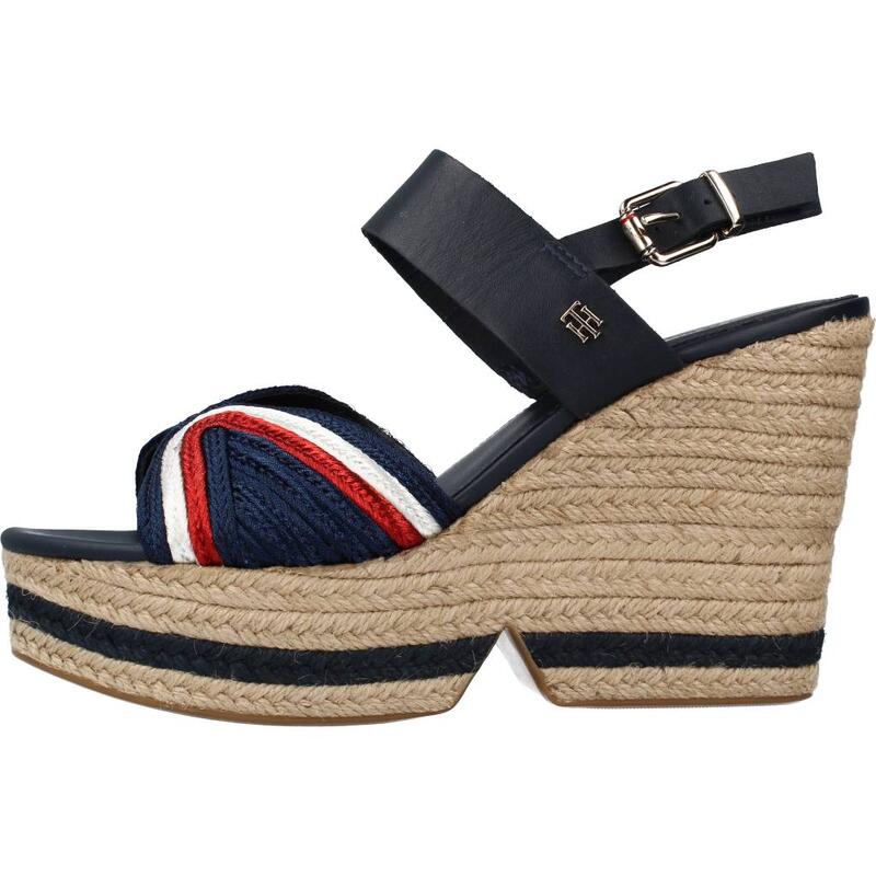 Sandalias Mujer Tommy Hilfiger Artisanal High Wedge Azul