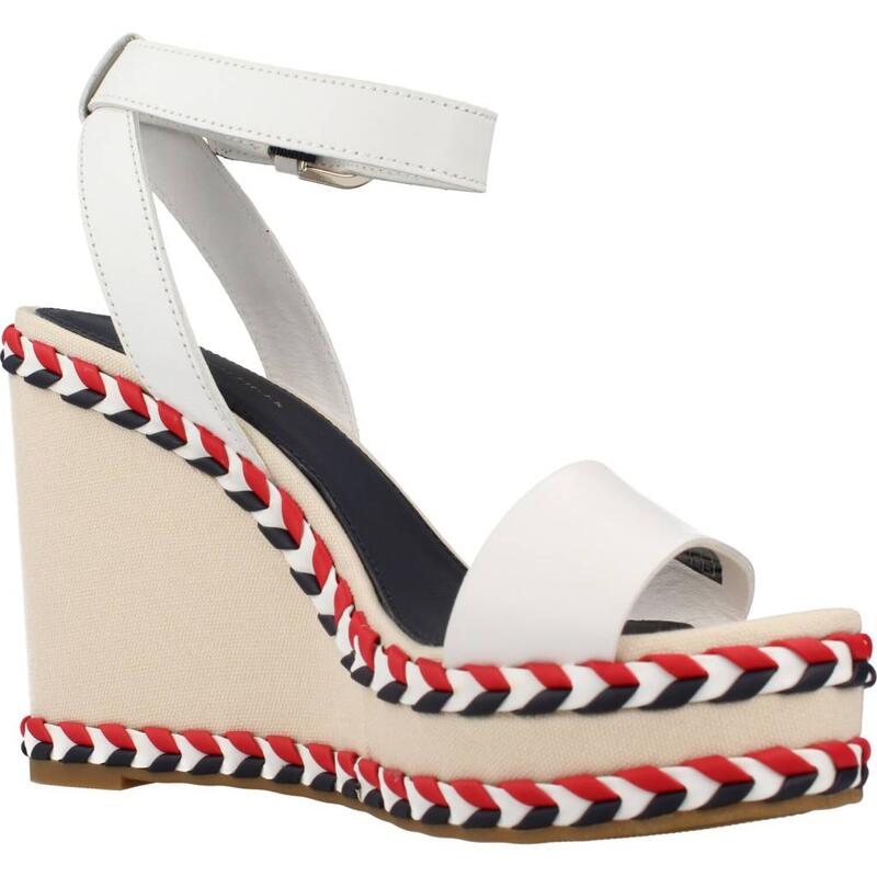 Sandalias Mujer Tommy Hilfiger New Wedge Blanco